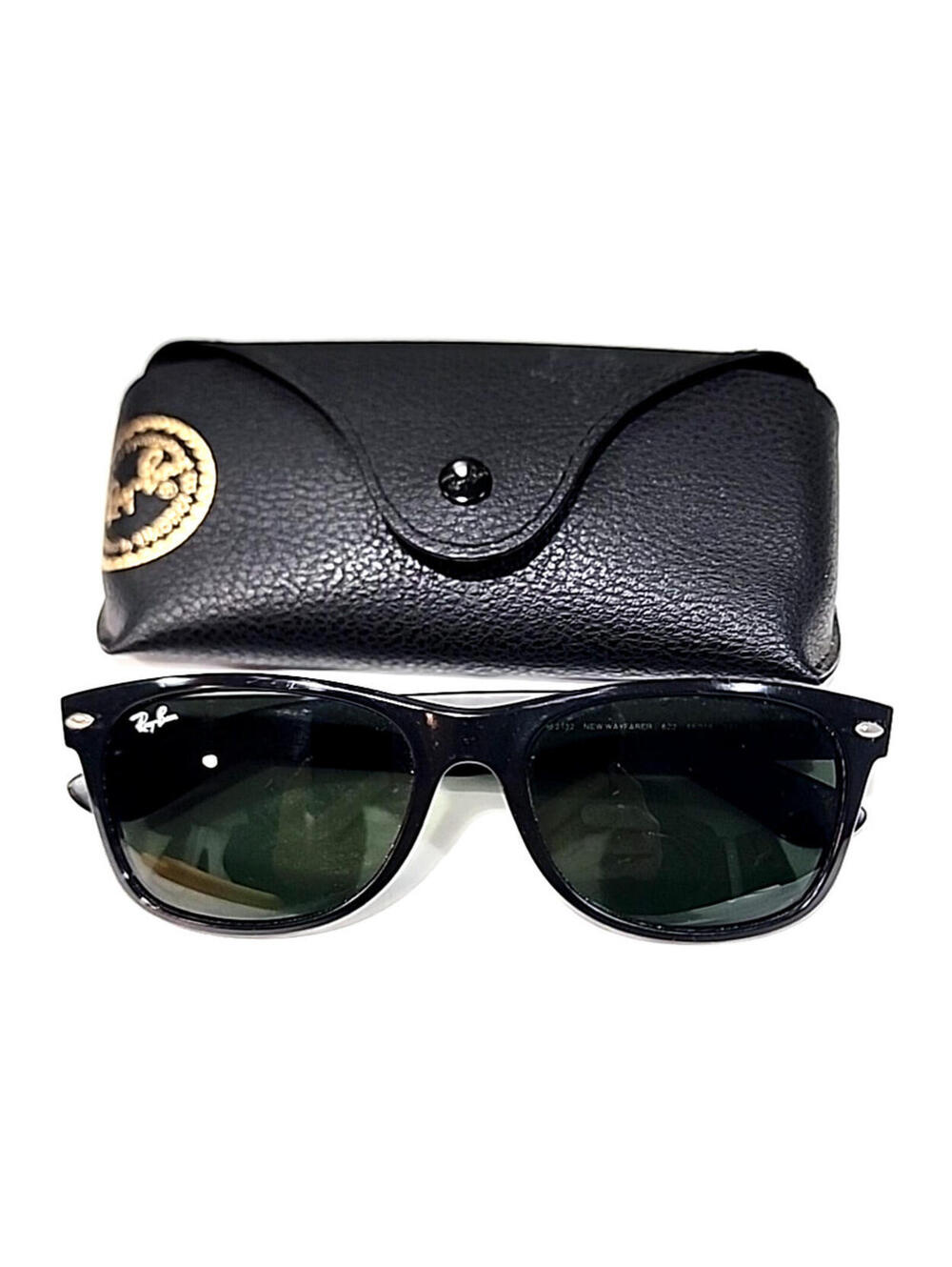 Ray Ban RB2132 622 New Wayfarer Black Gray Sunglasses 55-18 145 Case